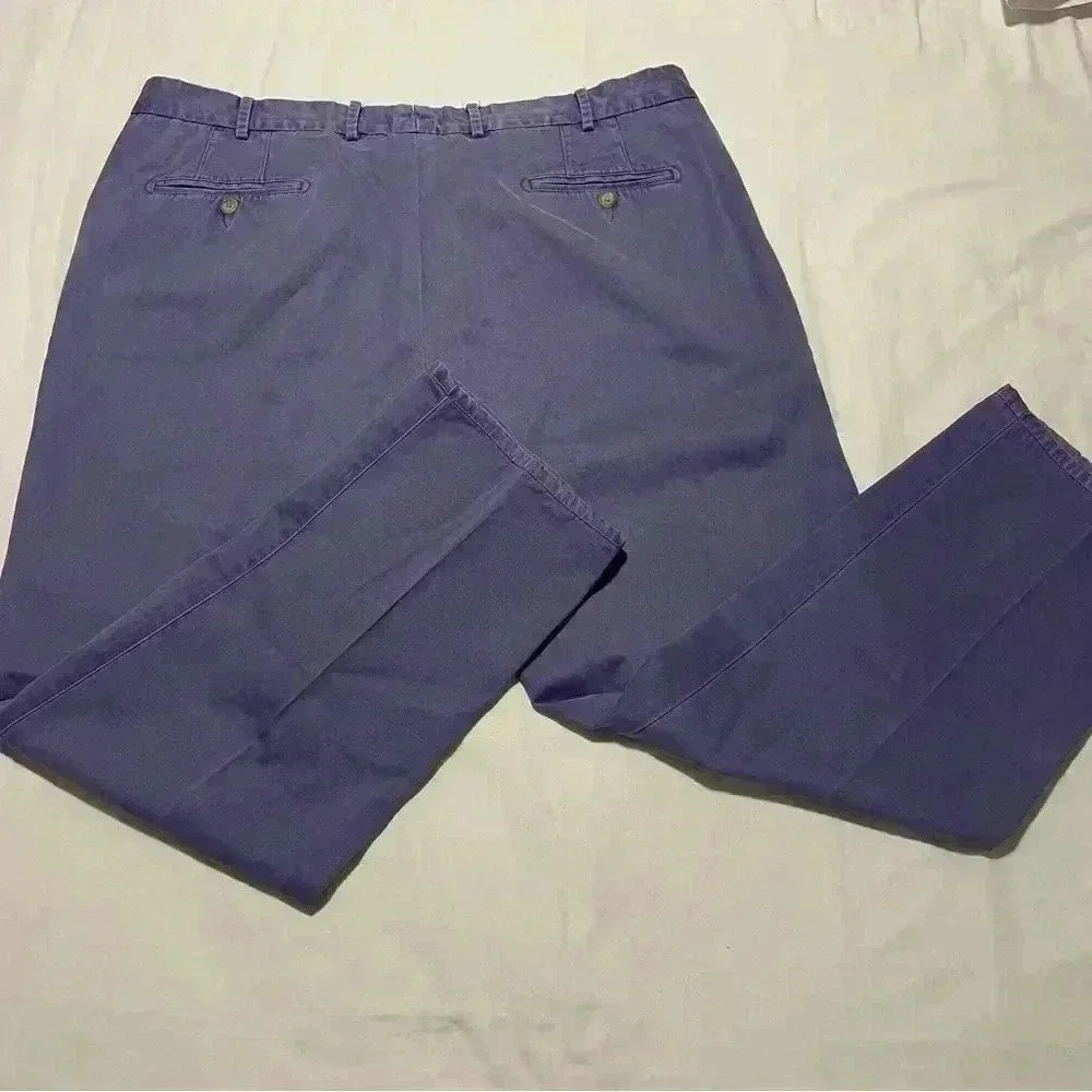 Peter Millar Crown Crafted Men's 40 Pants Purple MS15B84 Concord Garment Dyed